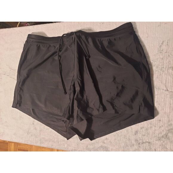 NWT Cacique by Lane Bryant Size 24 Womens Swim Shorts Bikini Bottom Black - Picture 1 of 4